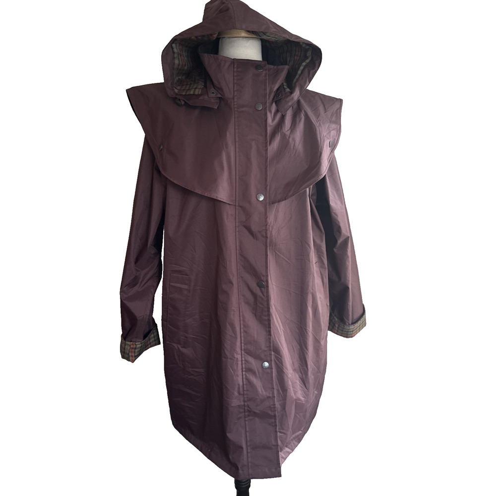 Jack Murphy Cotswold Waterproof Trench Coat Cape Hooded Womens 16 Jacket